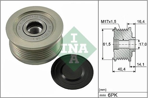 Alternator freewheel clutch - alternator,