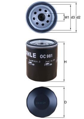 Oil filter knecht 981 for - filter,