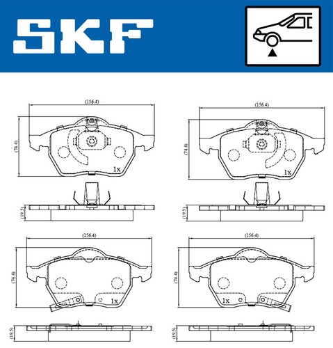 Vkbp 80424 skf brake - a, pad