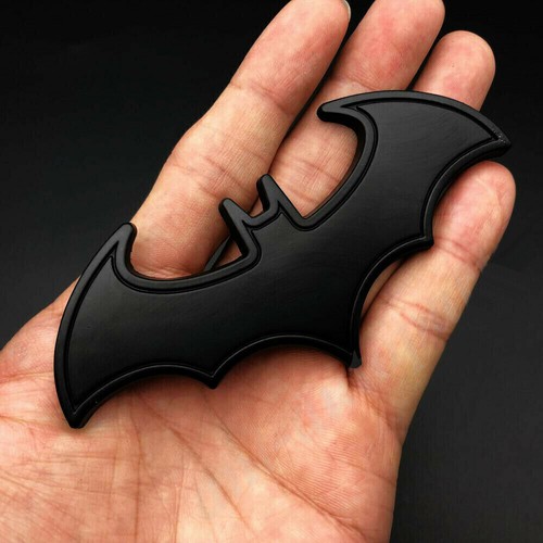 Metal chrome batman emblem - metal,