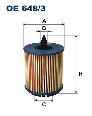 Oil filter filtron - oe, 648/3