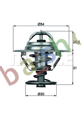 Cooling system thermostat - system,